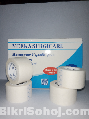 Surgical Tape 1&2Ince (12&6 Rolls) 25mm×6m&50mm×6m